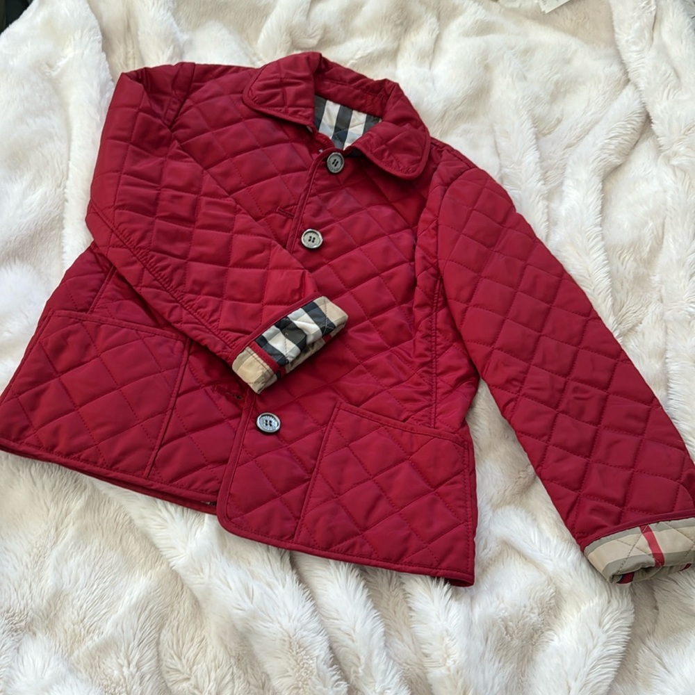 kids burberry quilted jacket-7y